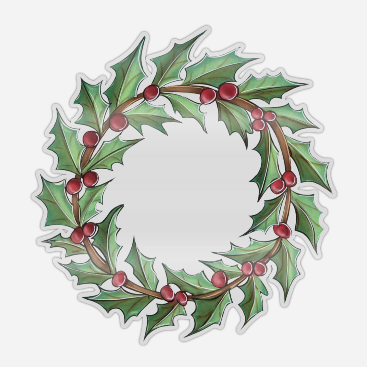 Wreath Festive Window Sticker