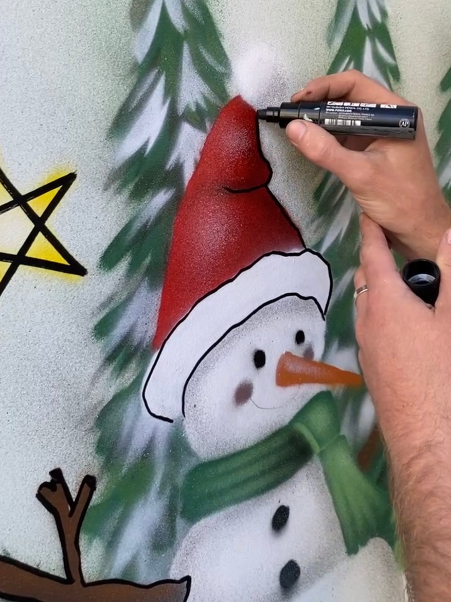 Snowman Festive Window Sticker