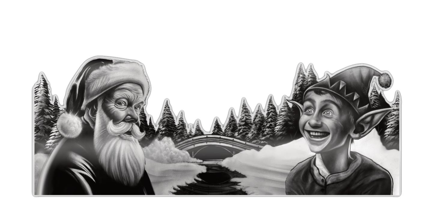 Landscape 3 Monochrome Festive Window Sticker