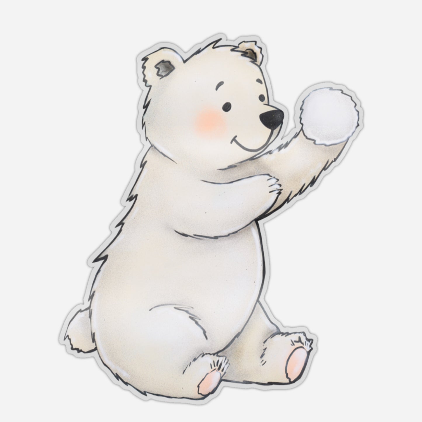 Polar Bear Festive Window Sticker