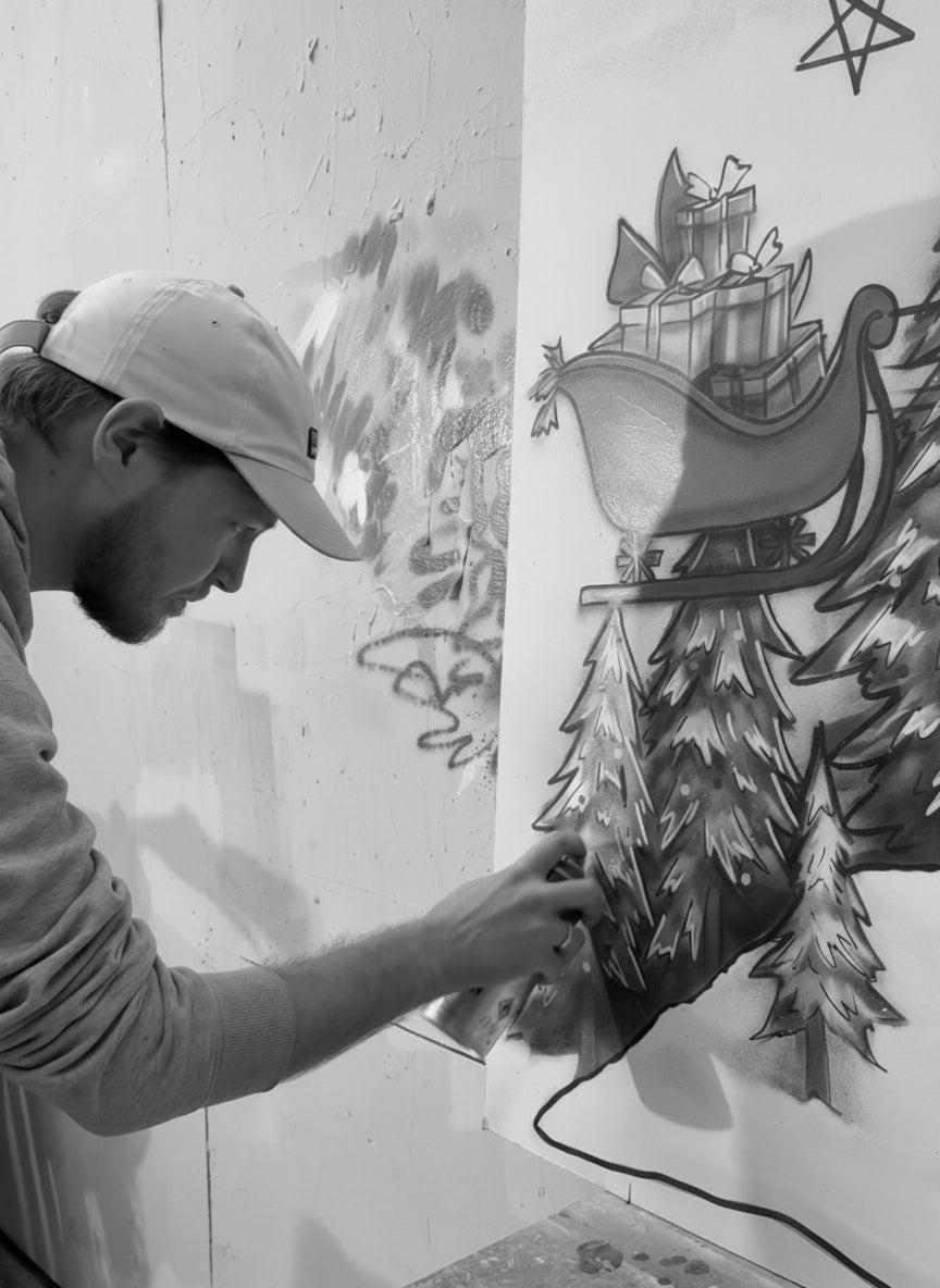 Reindeers Festive Window Sticker