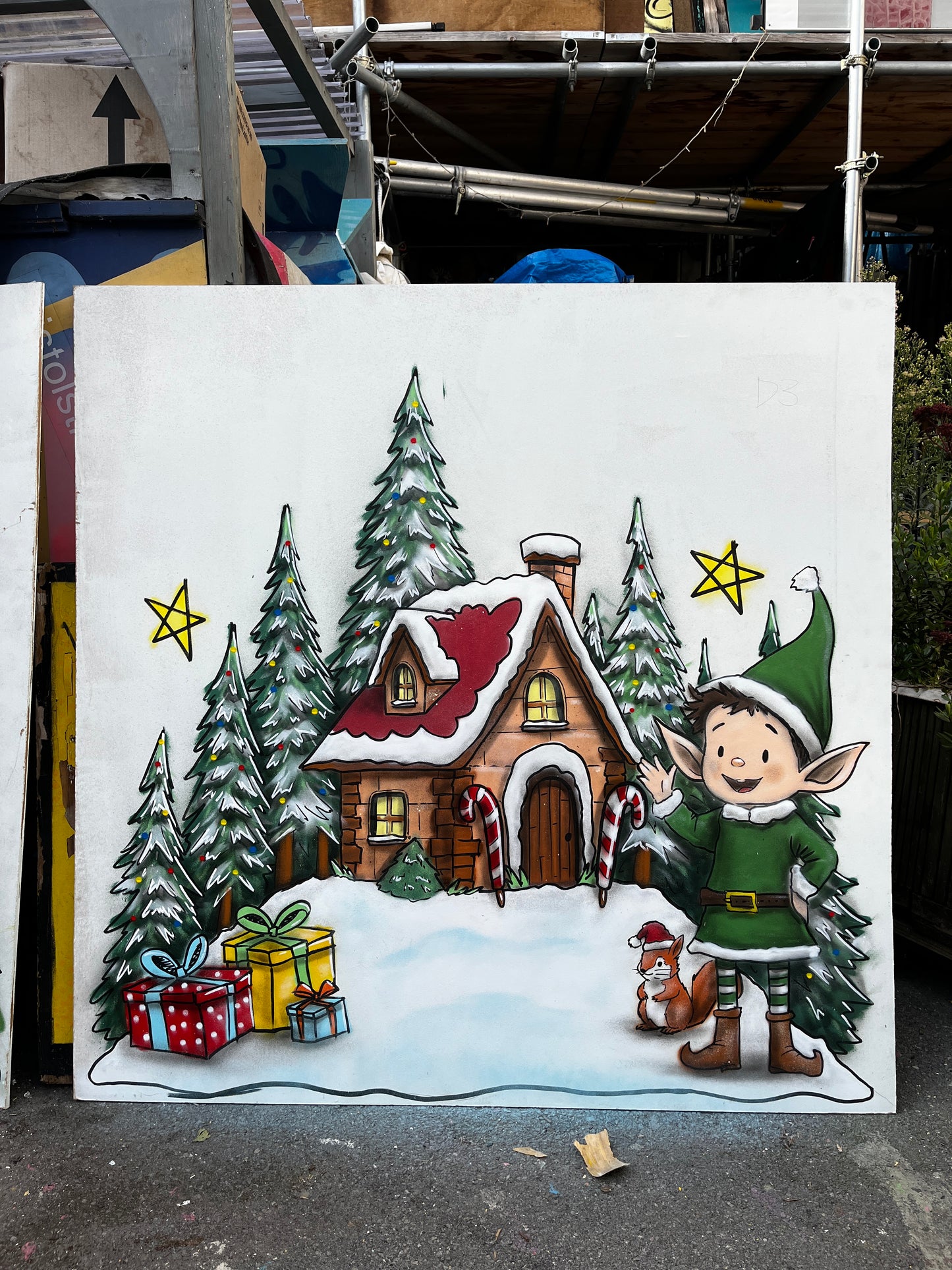 Elf Festive Window Sticker