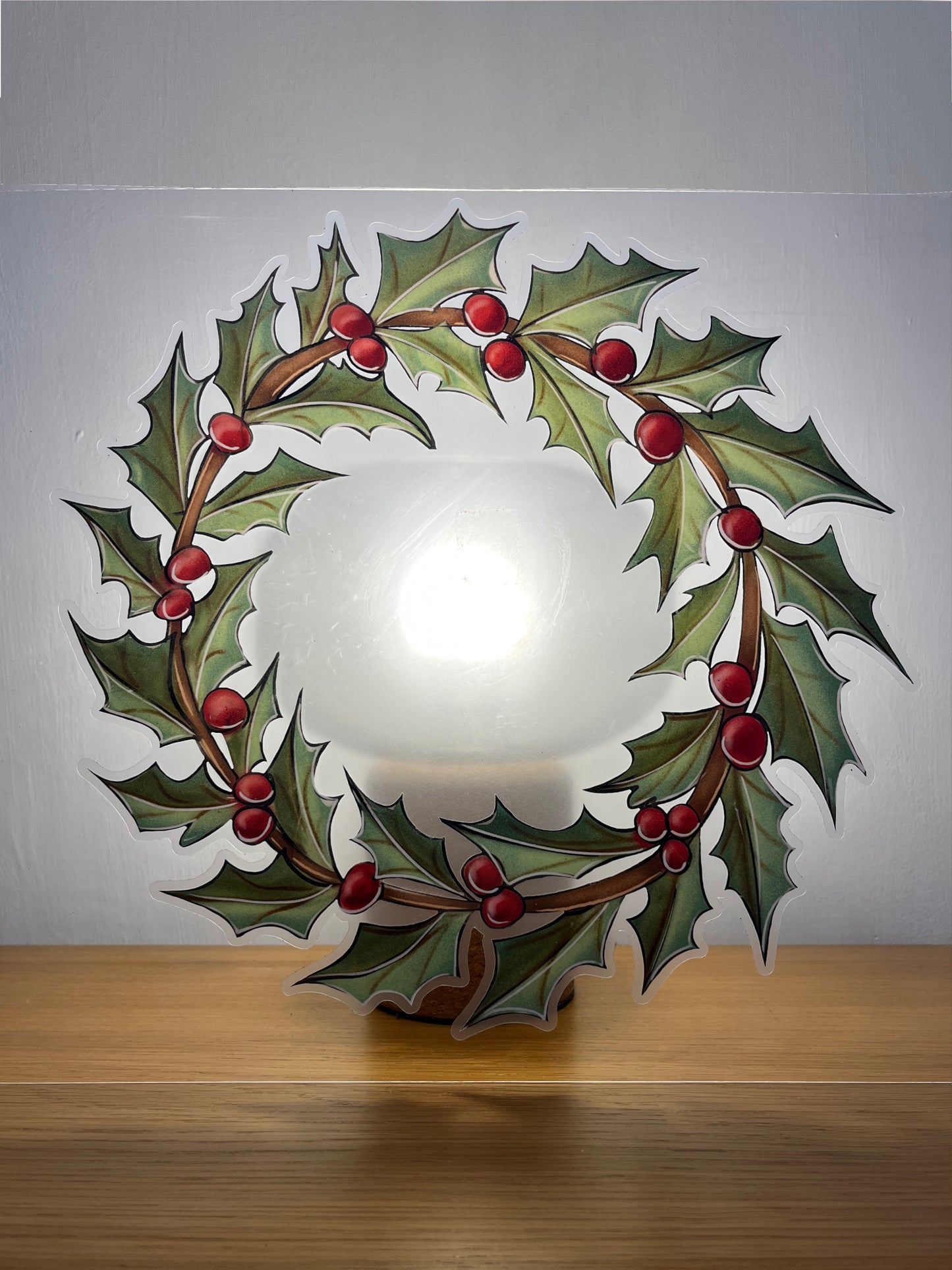 Wreath Festive Window Sticker